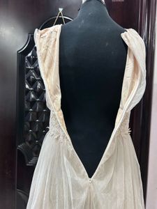 Netted Beige Sleeveless Dress