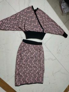 Stylish Pink skirt top
