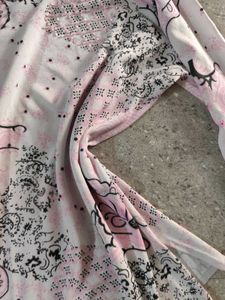 pink beaded detail full sleeve top
