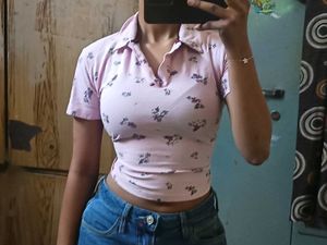 Polo Crop Shirt For Women
