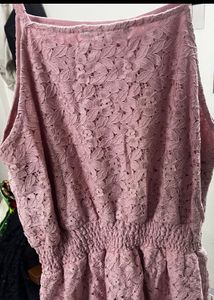 Pink Lace Mini Dress