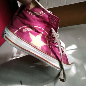 All Star First Copy Canvas Maroon Angle Shoe.