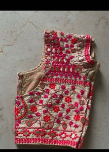 Georgette Orange Saree