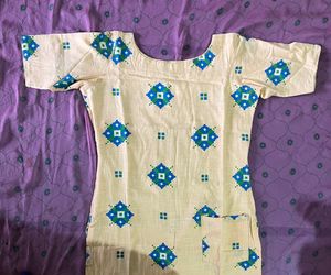 Yellow Pure Cotton Kurti