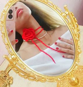 Red Rose Crochet Choker
