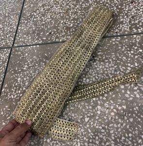 4 Golden Fabric Laces Total 38 Meters Approx