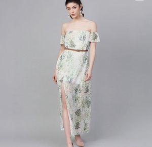 Floral Off-Shoulder Maxi Dress