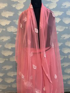 Baby Pink Chikenkari Embroidered Kurta Set