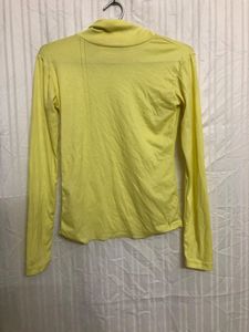 Yellow High Neck T Shirt