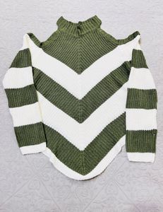 Pretty Shoulder Cut Sweater