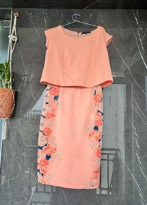 Peach Floral Dress