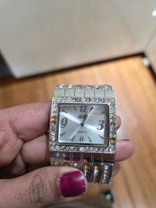 Sparkling Rhinestone Bangle Watch