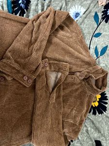Snitch Brown Corduroy Button-Down Shirt