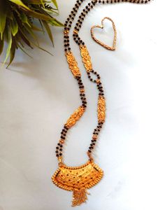 Gold Plated Mangalsutra Necklace-6 Months Warranty