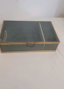 Original Mason Home Emerald Glass Jewellery Box