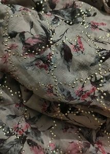 Beautiful Mukesh Work Fabric