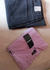Combo Of Shein Top And Rodaster Jeans Women