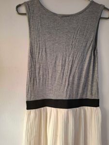 Gray &amp; White Casual Dress