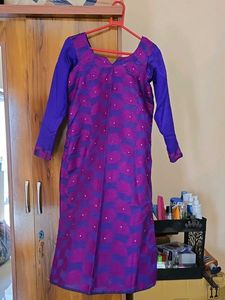 Purple &amp; Blue Embellished Salwar Kameez