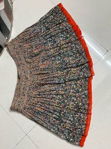 Branded Pinterest Floral Pleated Mini Skirt