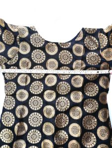 Elegant BLack-Golden Printed Kurta
