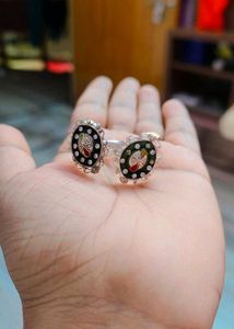 silver plated toe ring for makarsankranti