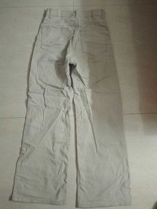 light Beige Wide Leg Jeans