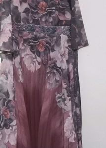 Mauve Floral Maxi Dress