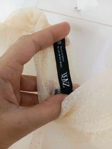 zara sheer organza shirt