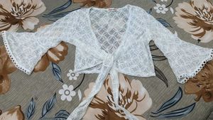 Lace Tie Front Cardigan