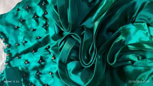 Green Colour Heavy Frock