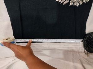 RANGMANCH OFF-WHITE &amp; BLACK KURTI