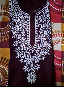 Short Chikankari Kurti