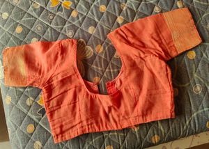 Peach Saree With Blouse (Women)