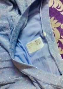 Sparkly Blue Ruched Dress