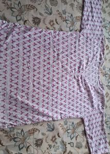 White Printed Top