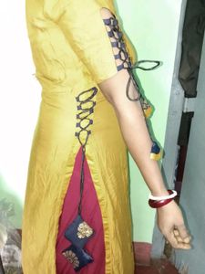 New Cotton Yellow Kurti