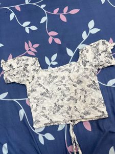 Floral Puff Sleeve Crop Top