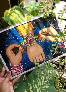 Raksha Bandhan Artwork For Homedecor And Gift Item (Laminated Artwork)