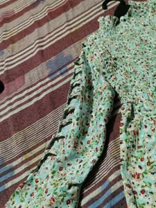 Floral Top With Beads
