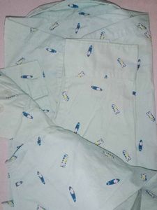 Surfboard Print Button-Down Shirt