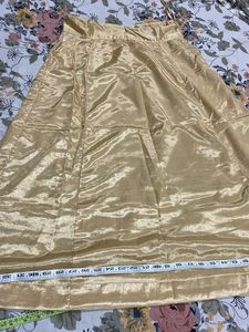 Petticoat Or Underskirt Of Saree In Gold Colour