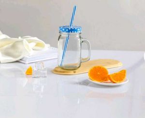Soogo Mason Jar With Lid And Straw (450 MI) - 2