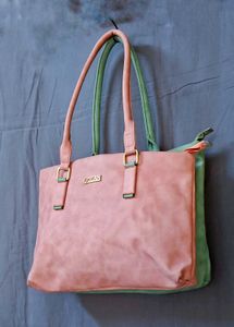 👜 Shoulder Bag | side1-Pink | Side2- Pista Green