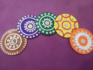 Beautiful Handmade Mandala Coasters
