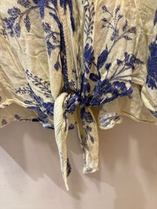 Beautiful Floral Tie-Front Top