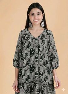 Floral Print Kurta