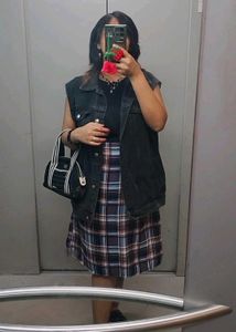 Plaid Midi Skirt