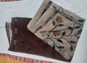 Maroon Printed Chiffon Saree