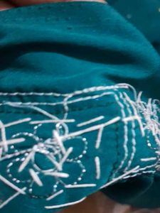 Teal Embellished Saree